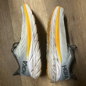 Hoka clifton 8 grey orange size 11.5D